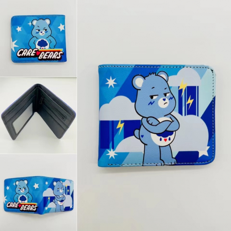 Care Bears Full color  Two fold short card case wallet 11X9.5CM