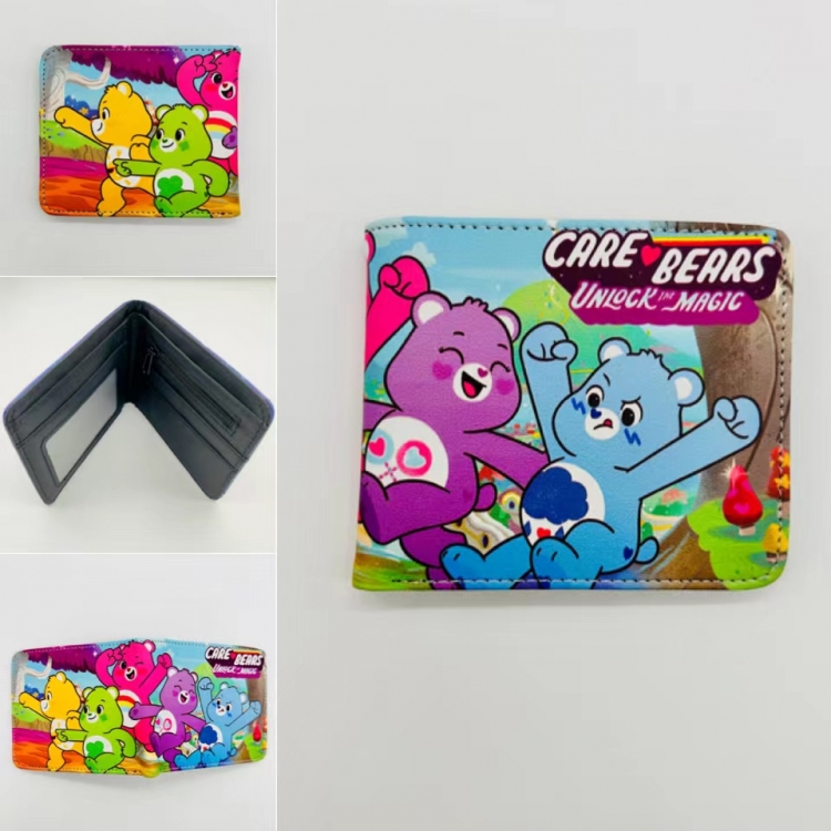 Care Bears Full color  Two fold short card case wallet 11X9.5CM