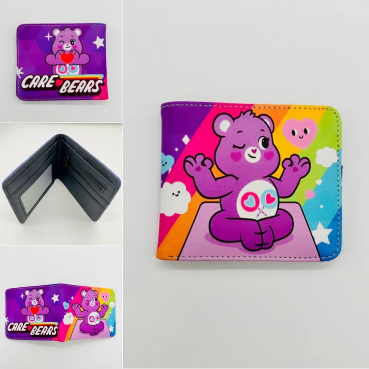 Care Bears Full color  Two fold short card case wallet 11X9.5CM