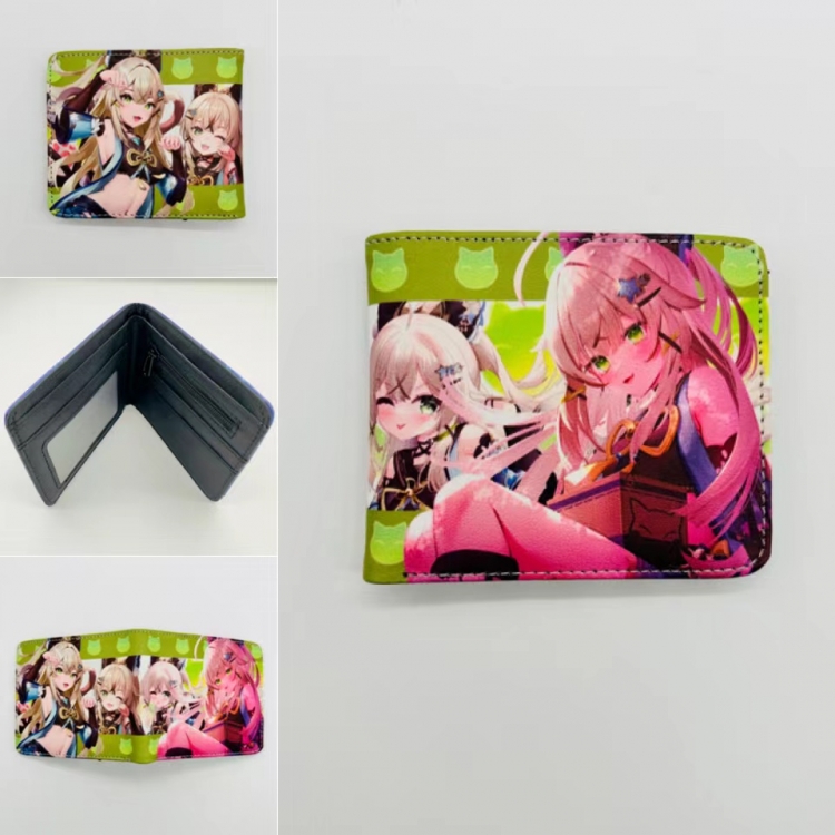 Genshin Impact Full color  Two fold short card case wallet 11X9.5CM