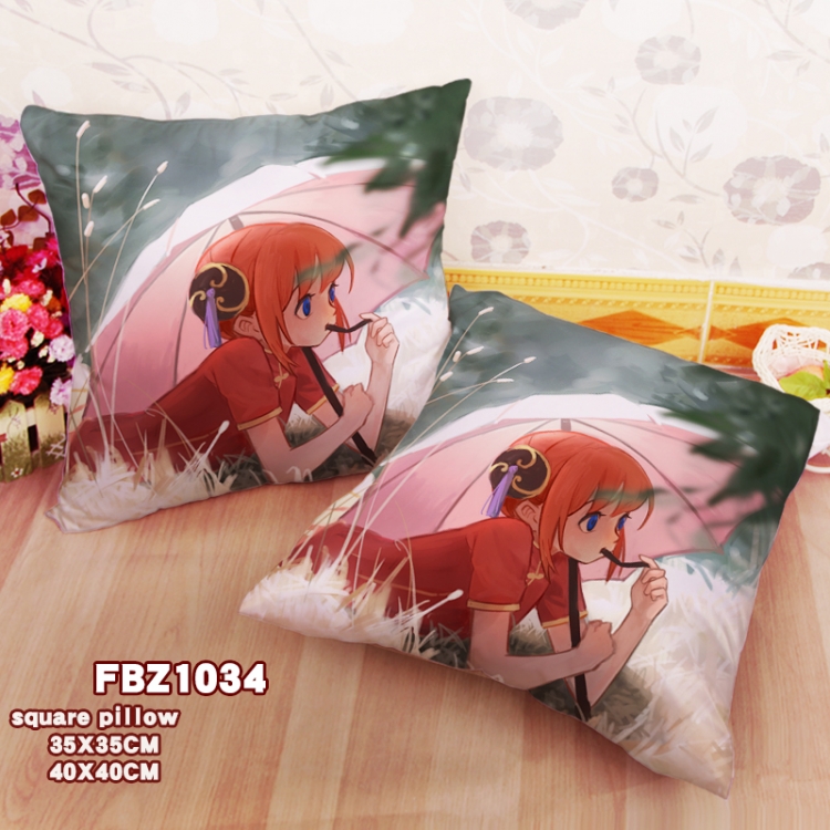 Gintama Anime square full-color pillow cushion 45X45CM NO FILLING  FBZ1034