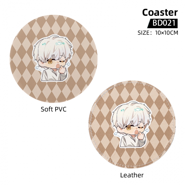 Light and Night Anime peripheral coaster 10x10cm price for 5 pcs BD021