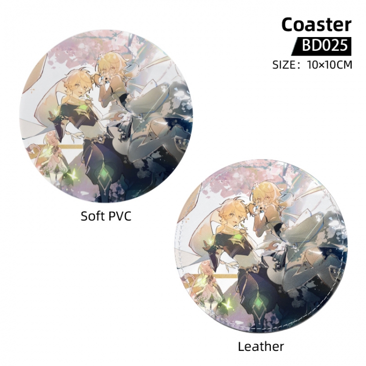 Genshin Impact Anime peripheral coaster 10x10cm price for 5 pcs BD025