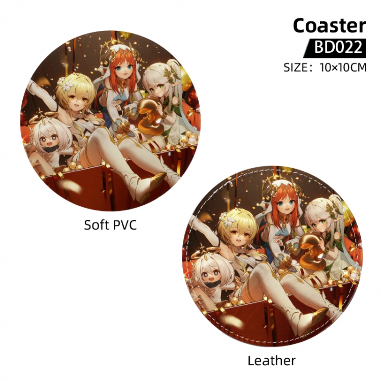 Genshin Impact Anime peripheral coaster 10x10cm price for 5 pcs BD022