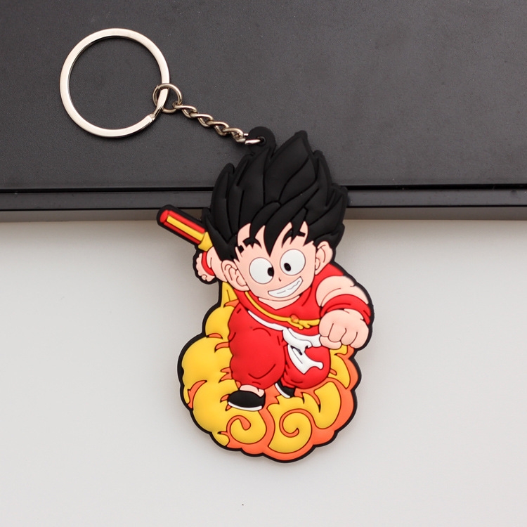 DRAGON BALL Anime peripheral double-sided soft rubber keychain PVC pendant 6-8cm price for 5 pcs