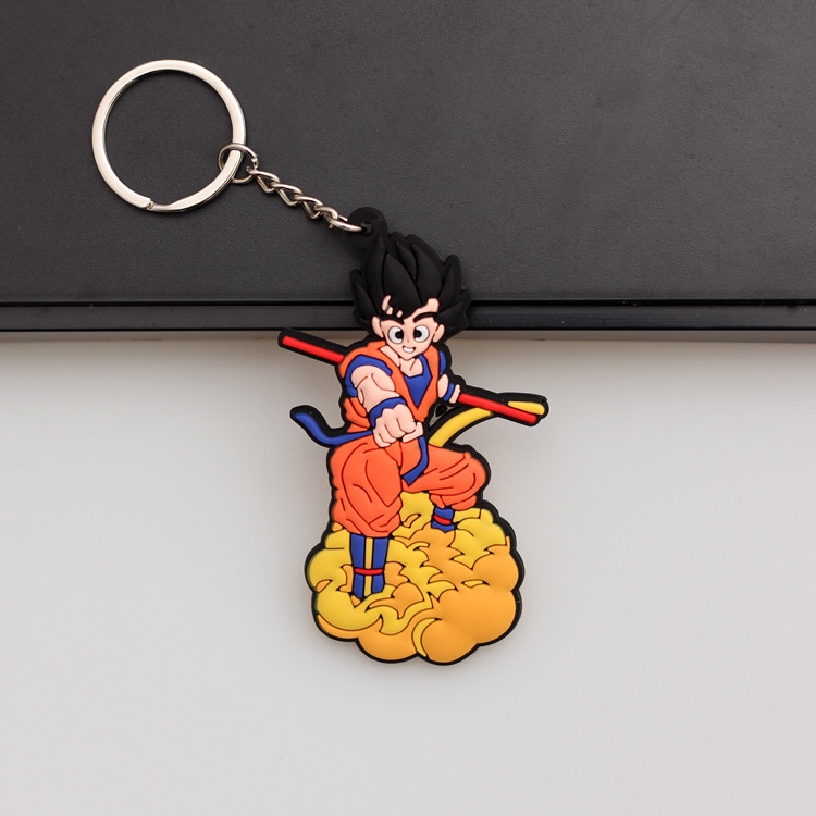 DRAGON BALL Anime peripheral double-sided soft rubber keychain PVC pendant 6-8cm price for 5 pcs