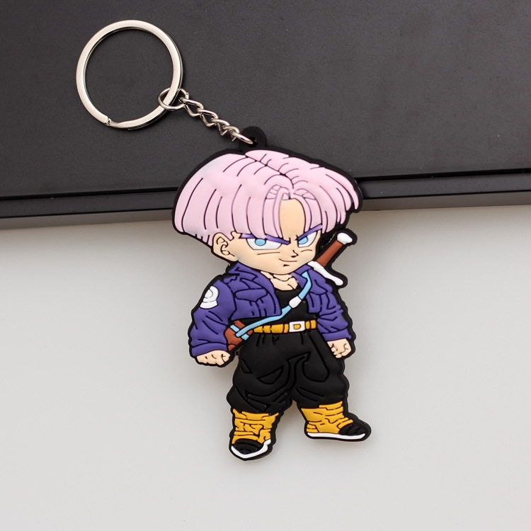 DRAGON BALL Anime peripheral double-sided soft rubber keychain PVC pendant 6-8cm price for 5 pcs