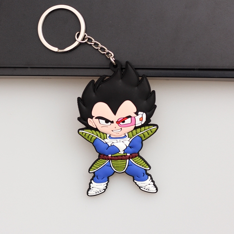 DRAGON BALL Anime peripheral double-sided soft rubber keychain PVC pendant 6-8cm price for 5 pcs