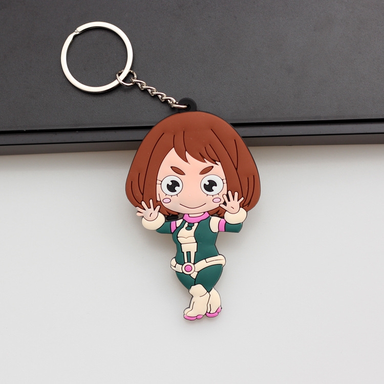 My Hero Academia Anime peripheral double-sided soft rubber keychain PVC pendant 6-8cm price for 5 pcs