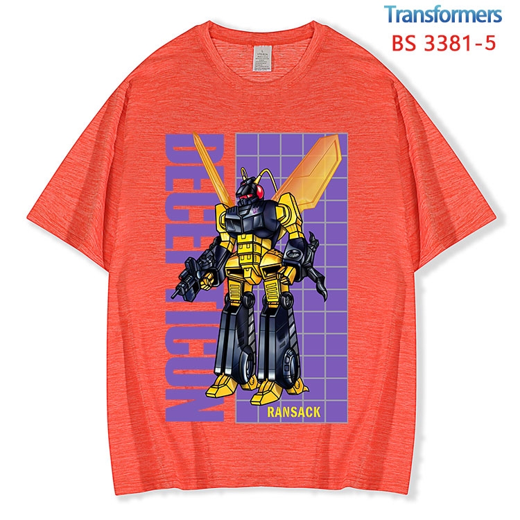 Transformers ice silk cotton loose and comfortable T-shirt from XS to 5XL BS-3381-5