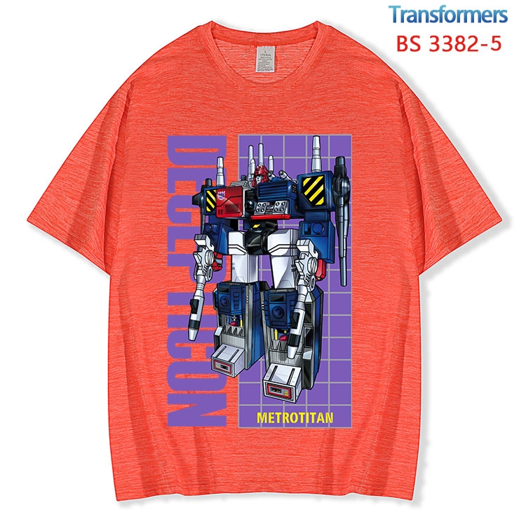 Transformers ice silk cotton loose and comfortable T-shirt from XS to 5XL BS-3382-5