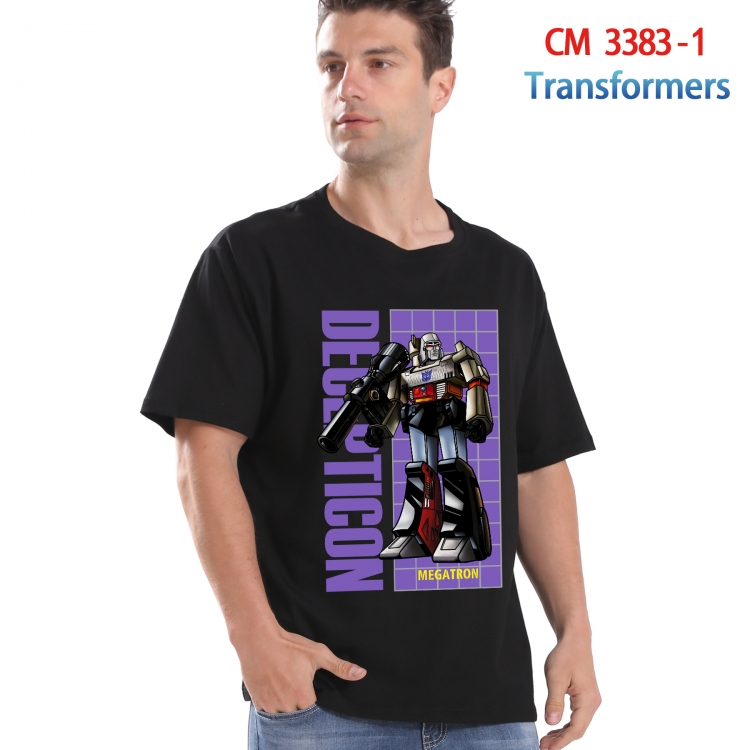 Transformers Printed short-sleeved cotton T-shirt from S to 4XL 3383-1