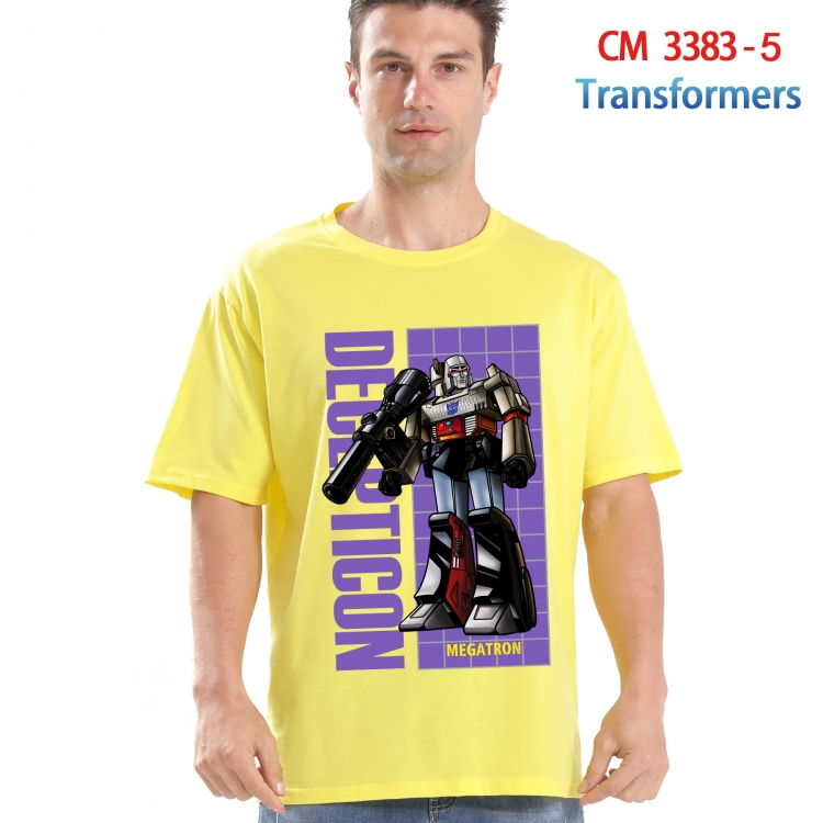 Transformers Printed short-sleeved cotton T-shirt from S to 4XL 3383-5