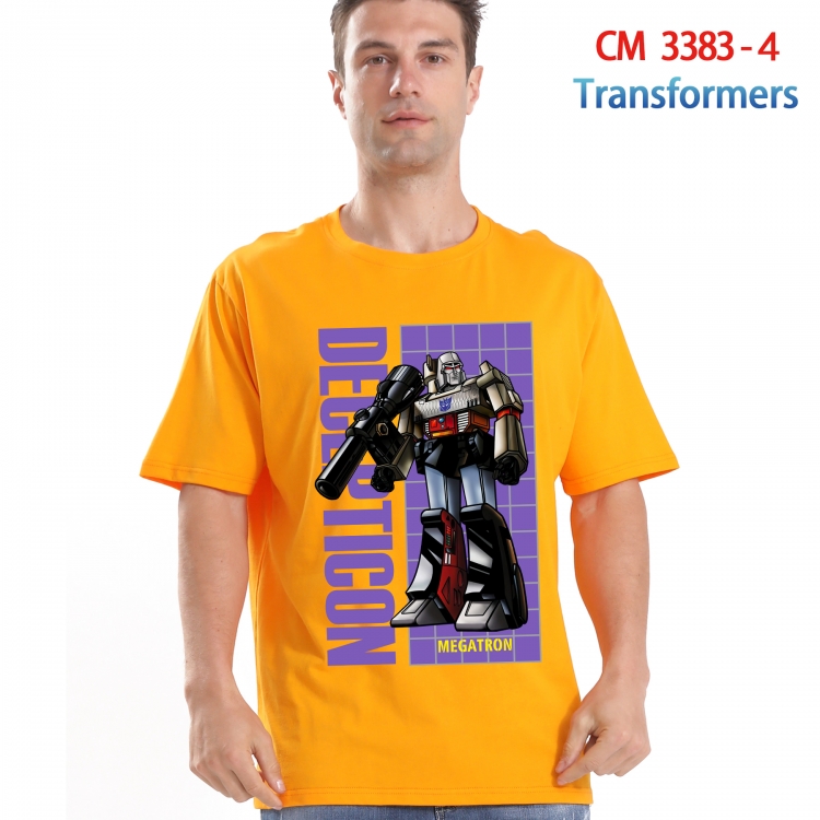 Transformers Printed short-sleeved cotton T-shirt from S to 4XL  3383-4