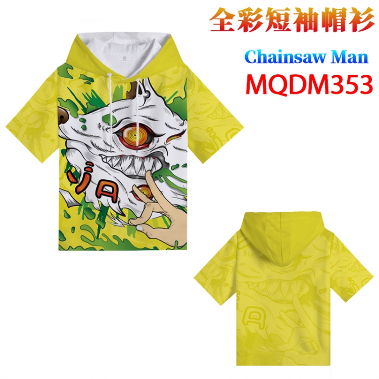 Chainsaw man Full Color Hoodie Pullover Short Sleeve T-Shirt from 2XS to 4XL  MQDM 353