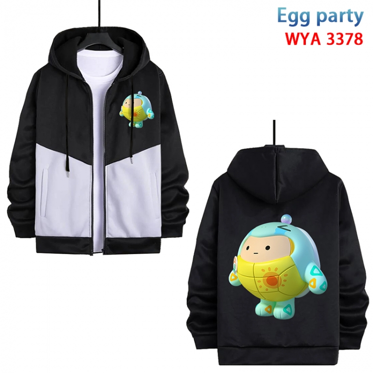 Egg party Anime cotton zipper patch pocket sweater from S to 3XL WYA-3378-3
