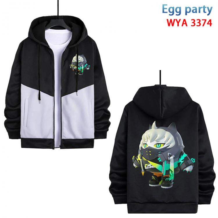 Egg party Anime cotton zipper patch pocket sweater from S to 3XL WYA-3374-3