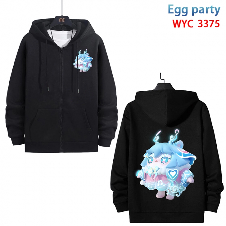 Egg party Anime cotton zipper patch pocket sweater from S to 3XL WYC-3375-3