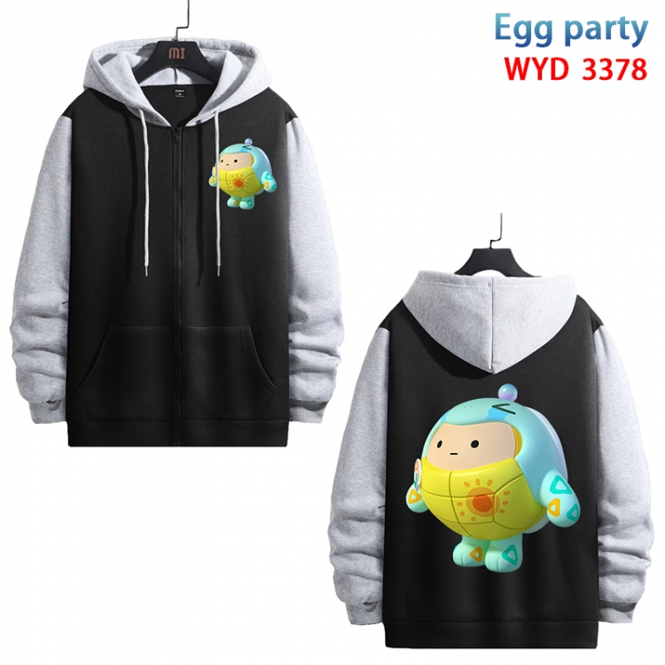 Egg party Anime cotton zipper patch pocket sweater from S to 3XL WYD-3378-3