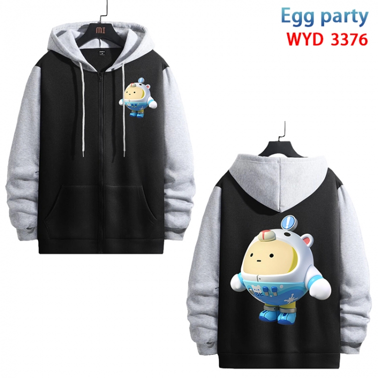 Egg party Anime cotton zipper patch pocket sweater from S to 3XL WYD-3376-3