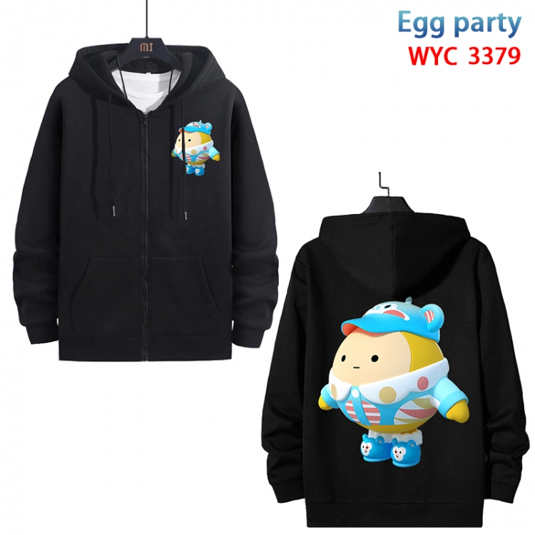 Egg party Anime cotton zipper patch pocket sweater from S to 3XL WYC-3379-3