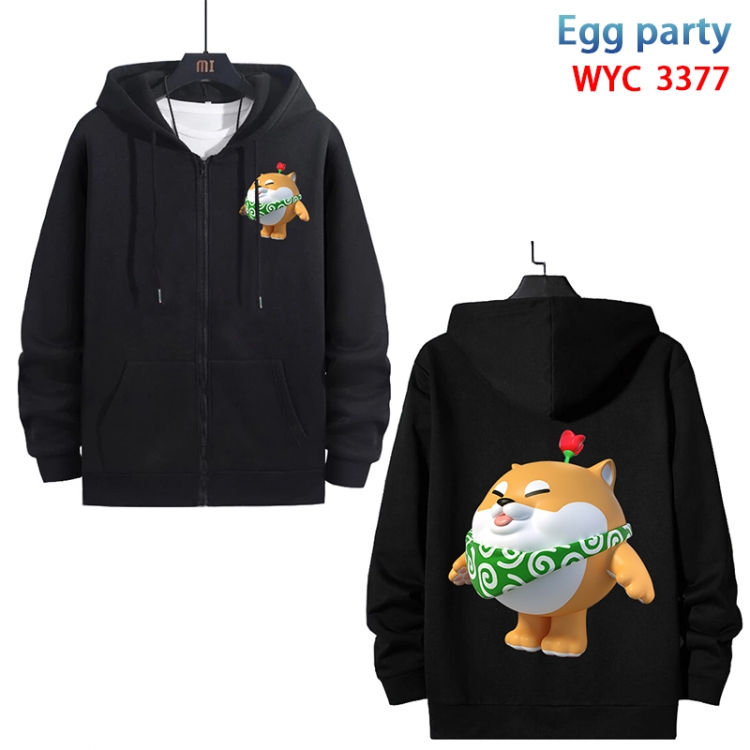 Egg party Anime cotton zipper patch pocket sweater from S to 3XL WYC-3377-3