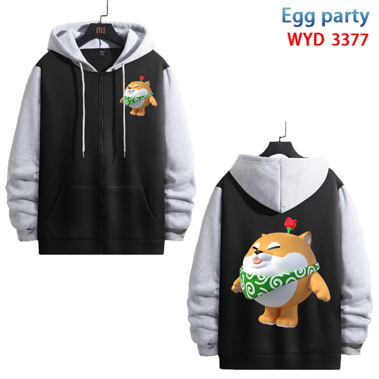 Egg party Anime cotton zipper patch pocket sweater from S to 3XL WYD-3377-3