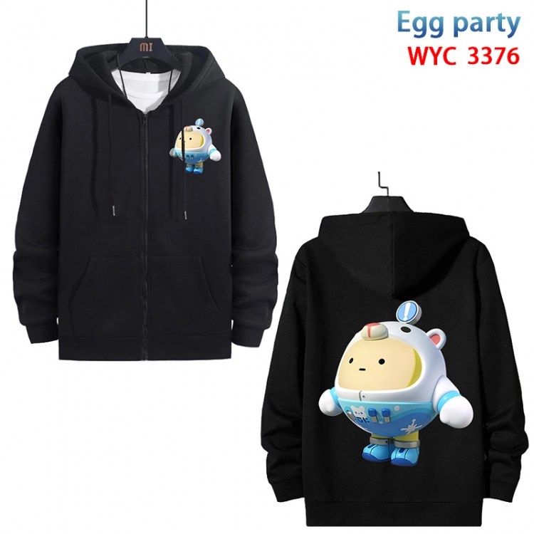 Egg party Anime cotton zipper patch pocket sweater from S to 3XL WYC-3376-3