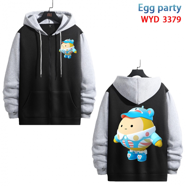 Egg party Anime cotton zipper patch pocket sweater from S to 3XL WYD-3379-3