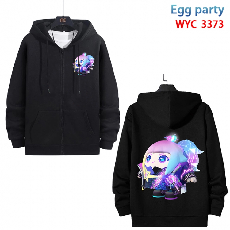 Egg party Anime cotton zipper patch pocket sweater from S to 3XL WYC-3373-3