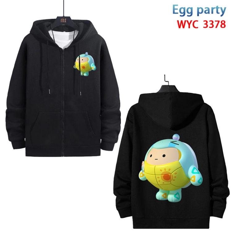 Egg party Anime cotton zipper patch pocket sweater from S to 3XL  WYC-3378-3