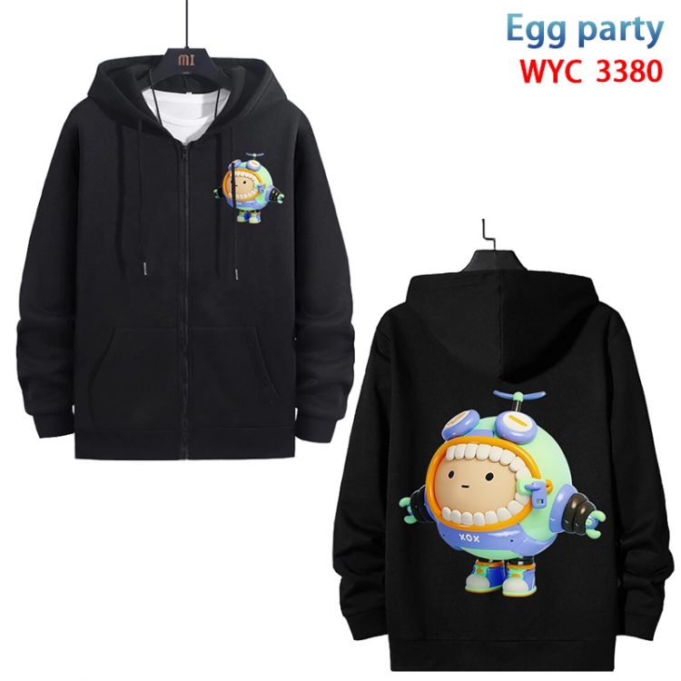 Egg party Anime cotton zipper patch pocket sweater from S to 3XL WYC-3380-3