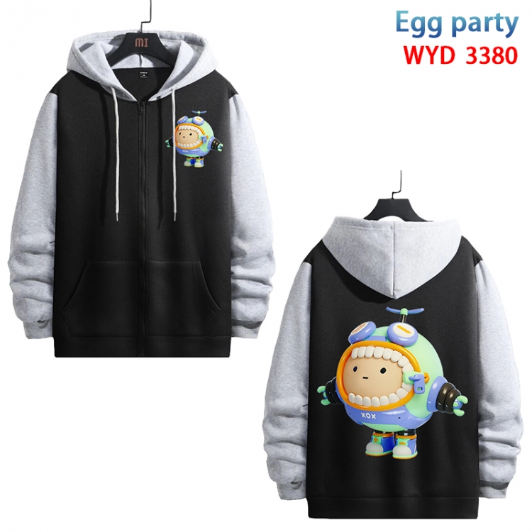 Egg party Anime cotton zipper patch pocket sweater from S to 3XL WYD-3380-3
