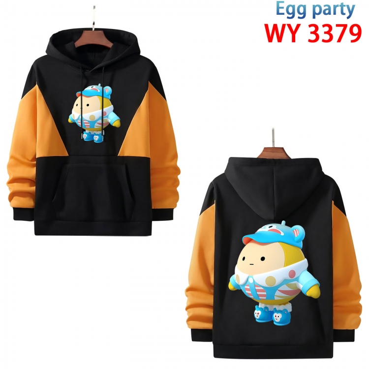 Egg party Anime color contrast patch pocket sweater from XS to 4XL WY-3379-3