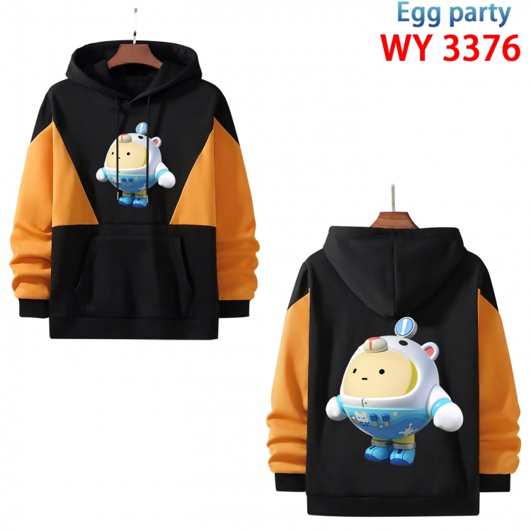 Egg party Anime color contrast patch pocket sweater from XS to 4XL WY-3376-3