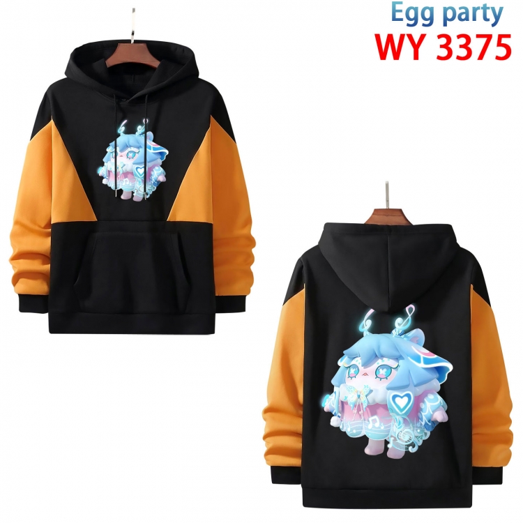 Egg party Anime color contrast patch pocket sweater from XS to 4XL WY-3375-3