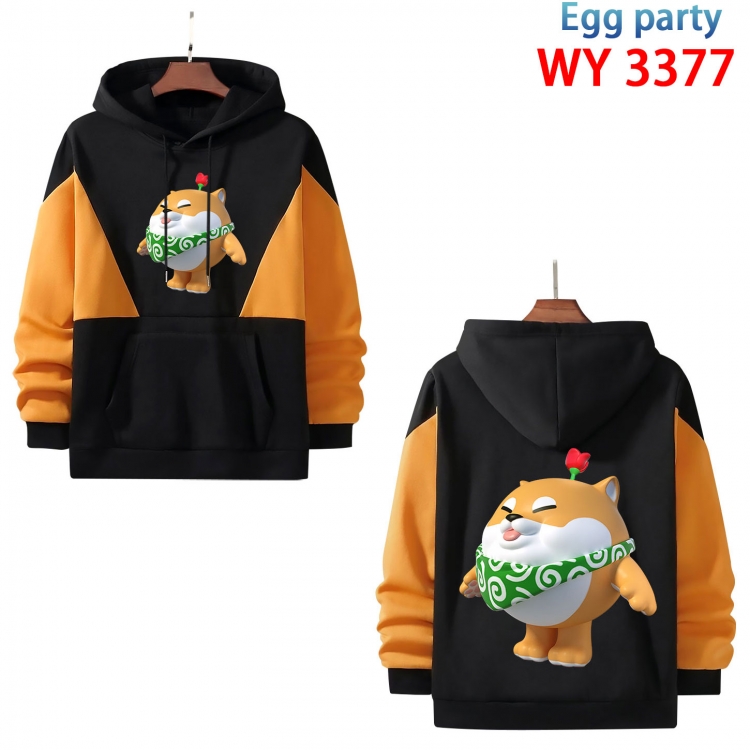 Egg party Anime color contrast patch pocket sweater from XS to 4XL WY-3377-3