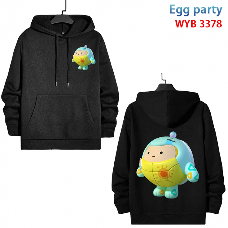 Egg party Anime color contrast patch pocket sweater from XS to 4XL  WYB-3378-3