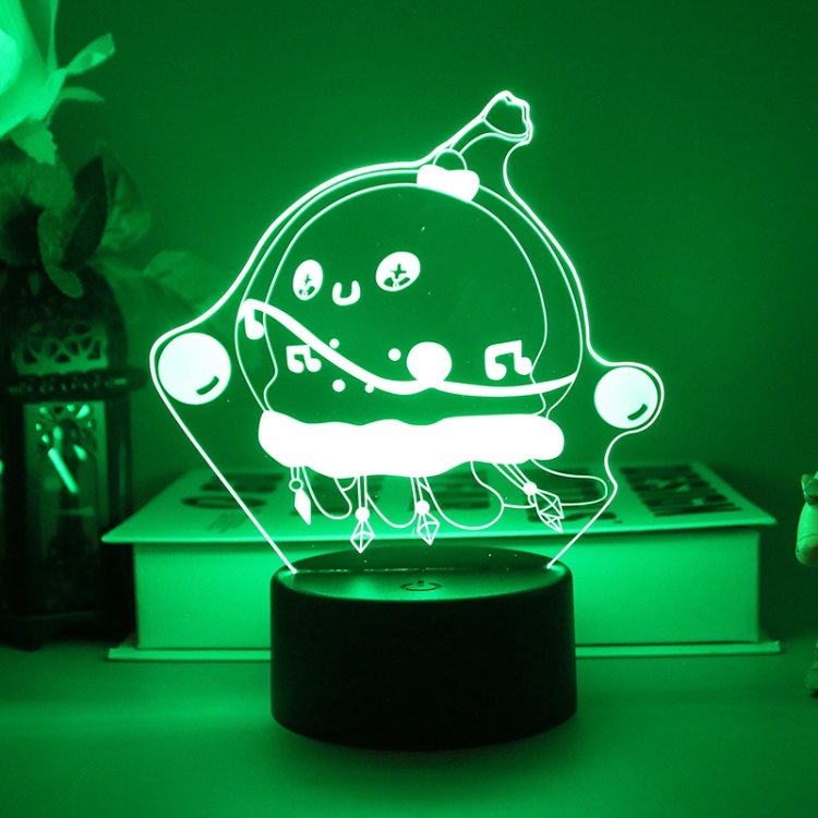 Egg party  3D night light USB touch switch colorful acrylic table lamp BLACK BASE