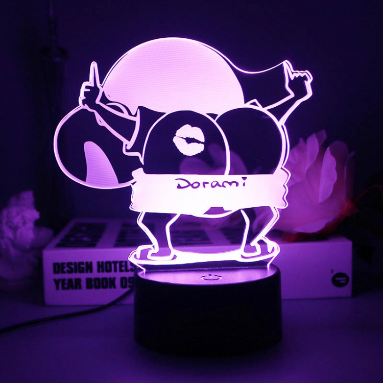 CrayonShin 3D night light USB touch switch colorful acrylic table lamp BLACK BASE