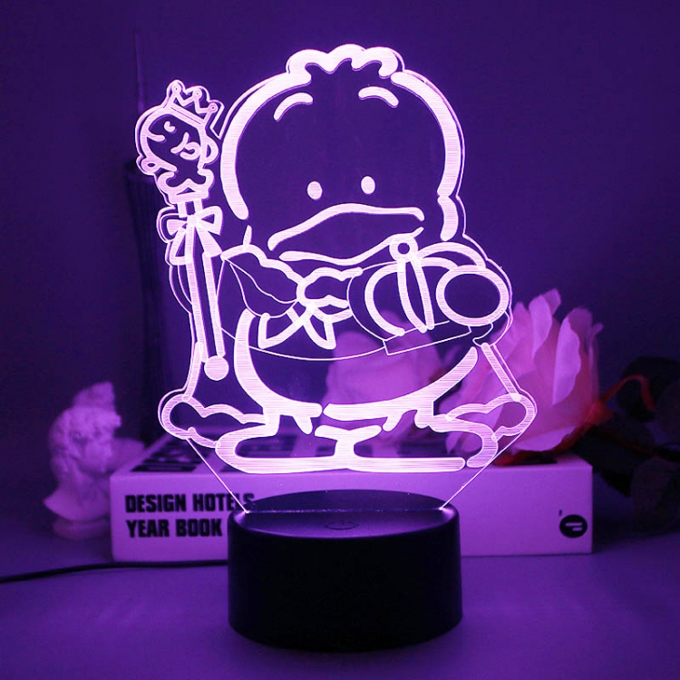 3D night light USB touch switch colorful acrylic table lamp BLACK BASE 685