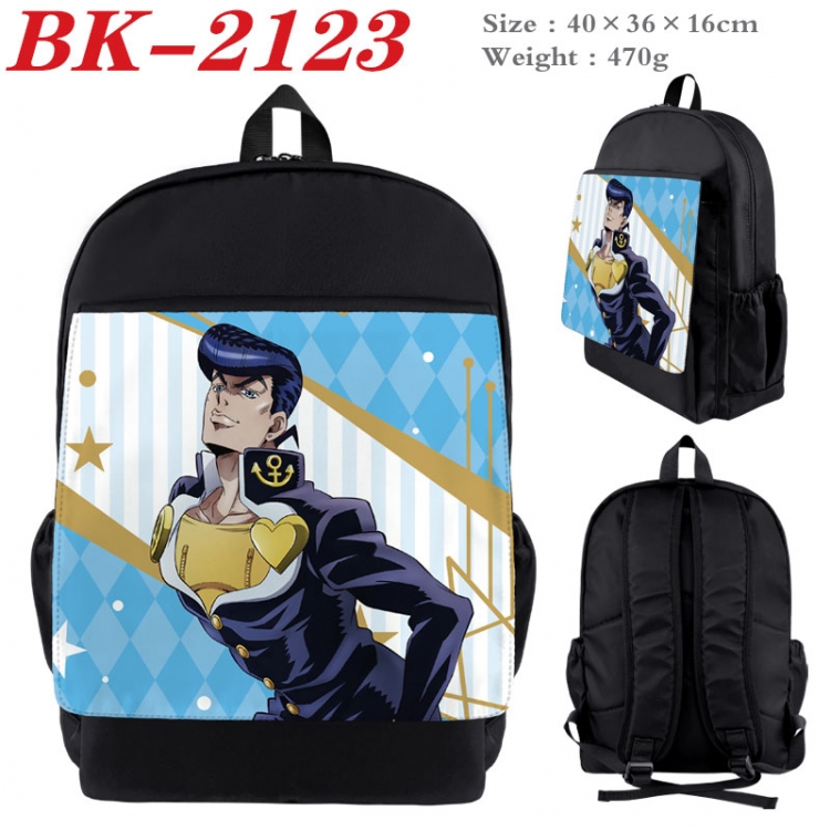 JoJos Bizarre Adventure  New nylon canvas waterproof backpack 40X36X16CM