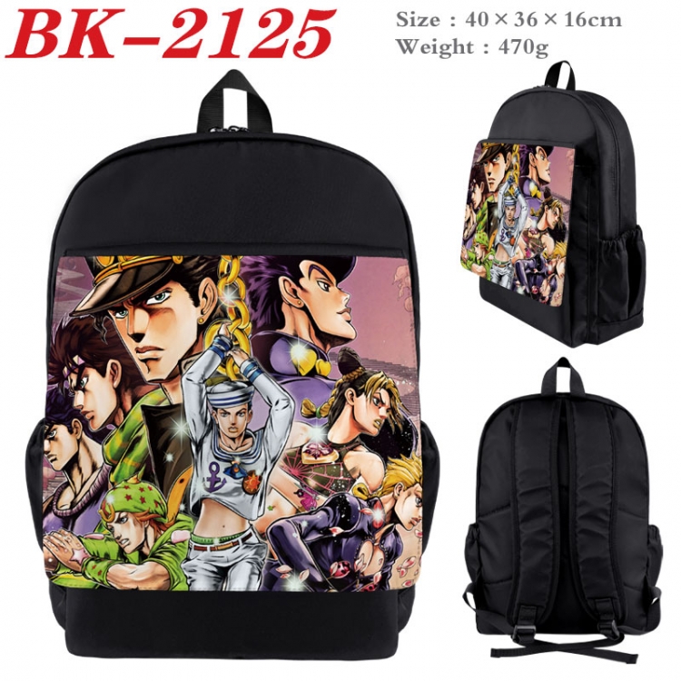 JoJos Bizarre Adventure  New nylon canvas waterproof backpack  40X36X16CM