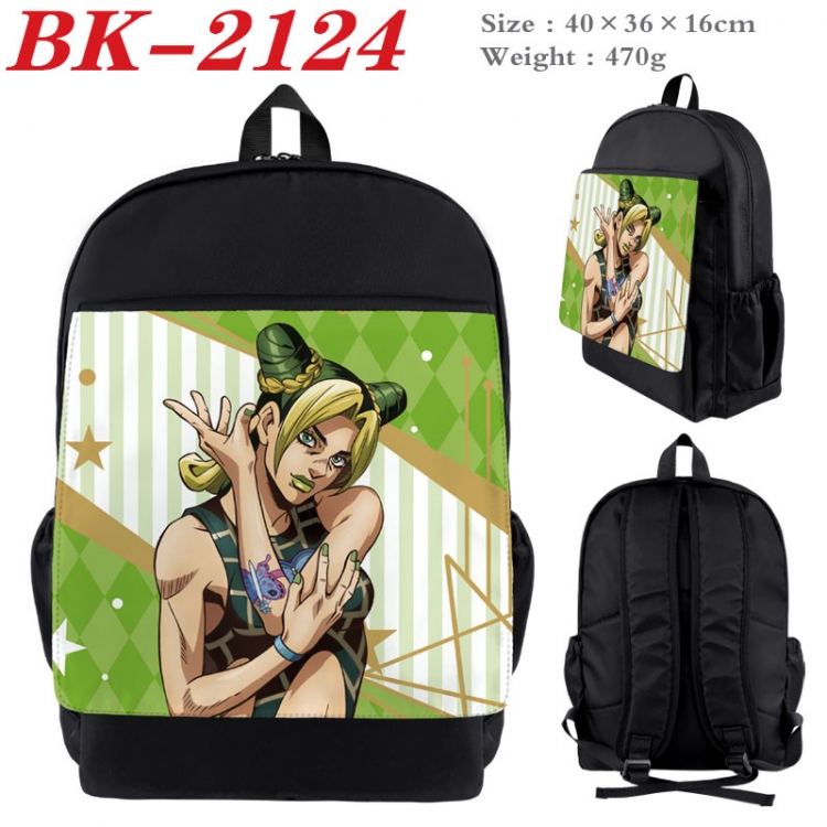 JoJos Bizarre Adventure  New nylon canvas waterproof backpack 40X36X16CM