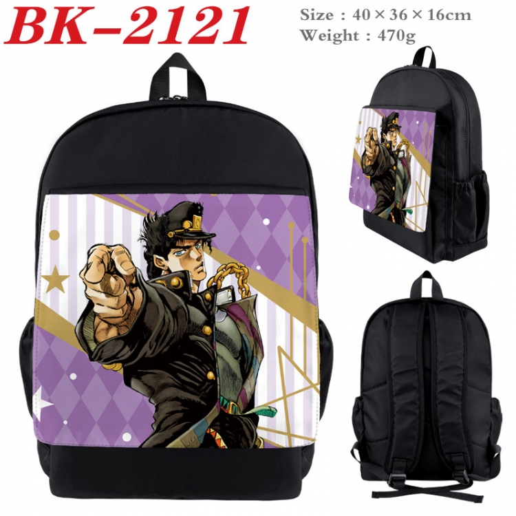 JoJos Bizarre Adventure  New nylon canvas waterproof backpack  40X36X16CM