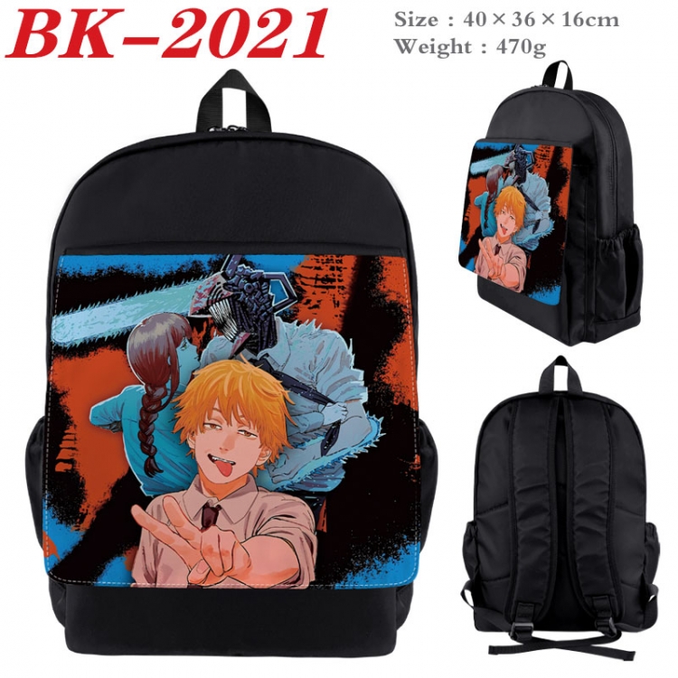 Chainsaw man New nylon canvas waterproof backpack 40X36X16CM BK-2021