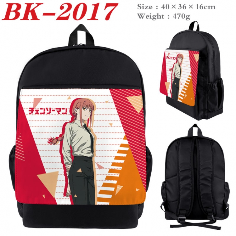 Chainsaw man New nylon canvas waterproof backpack 40X36X16CM BK-2017