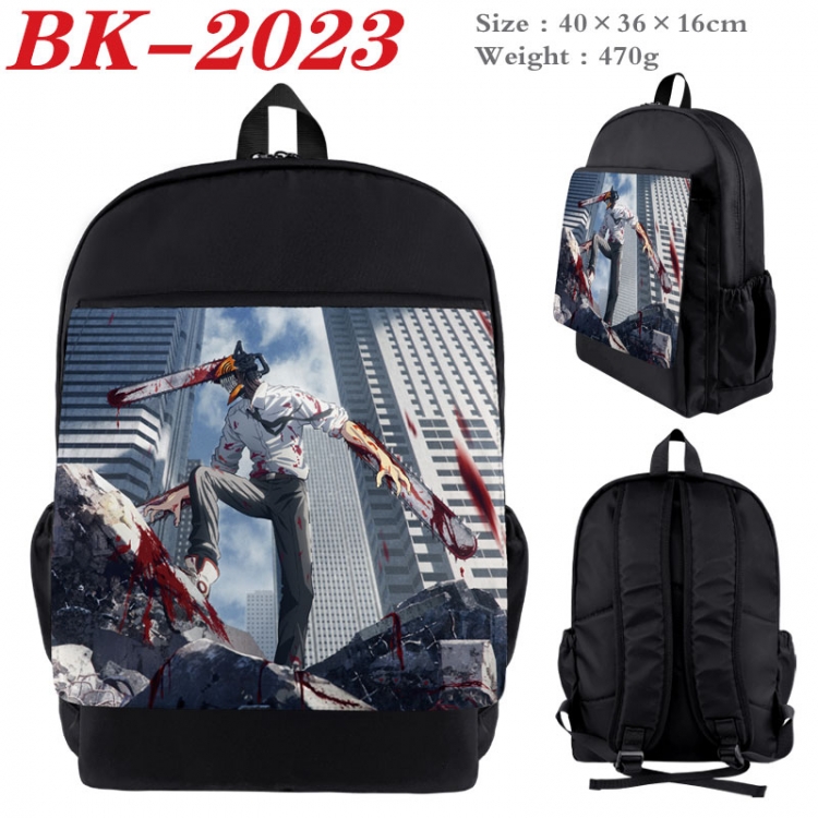 Chainsaw man New nylon canvas waterproof backpack 40X36X16CM BK-2023