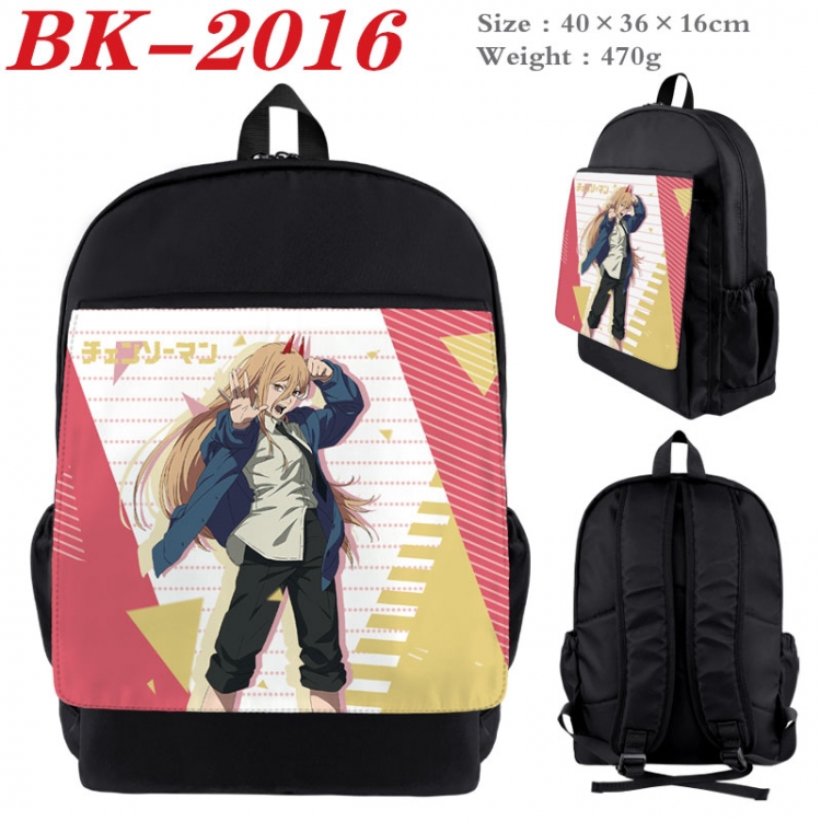 Chainsaw man New nylon canvas waterproof backpack 40X36X16CM BK-2016