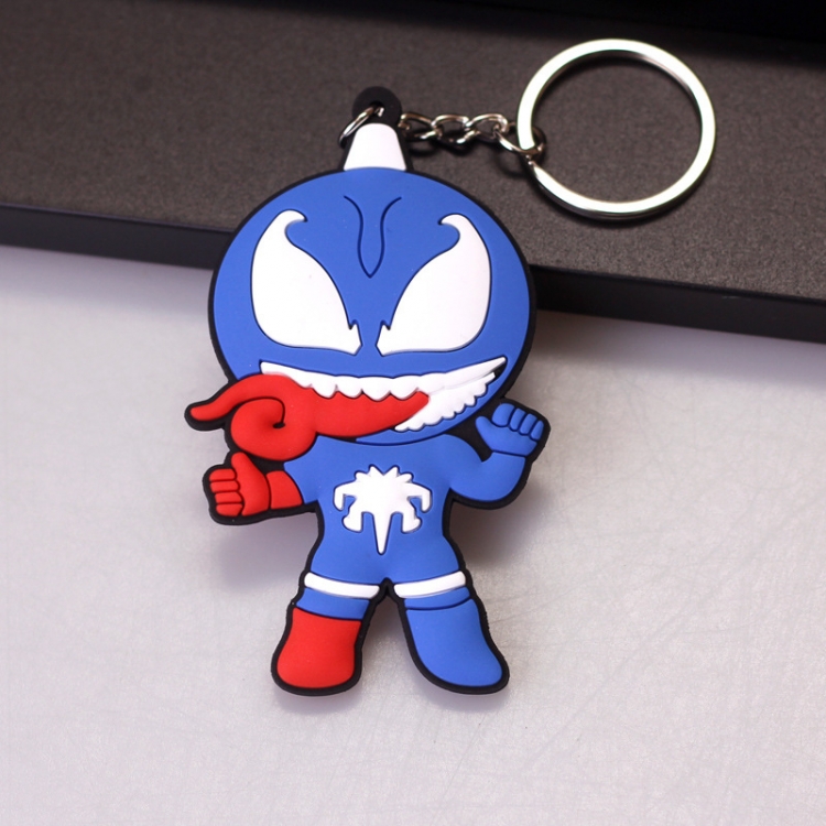 Spiderman Anime peripheral double-sided soft rubber keychain PVC pendant 6-8cm price for 5 pcs